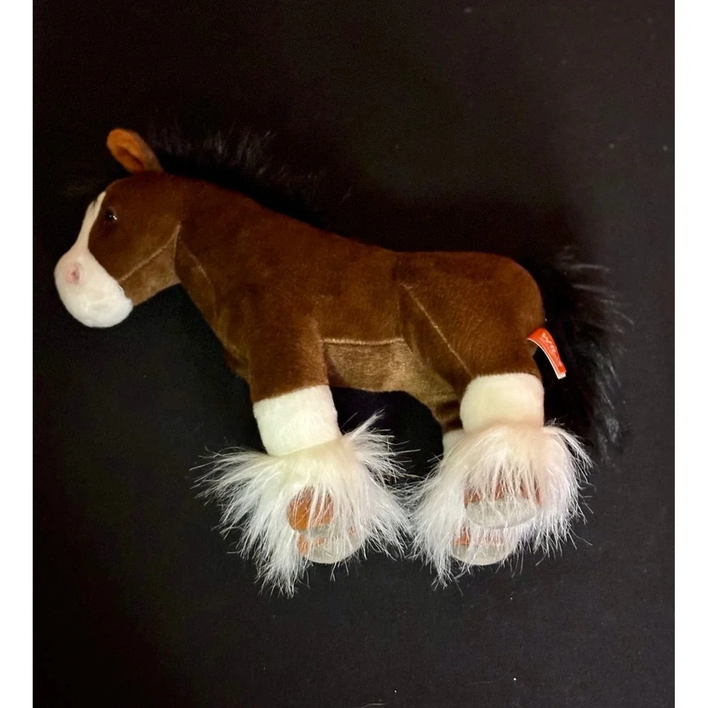 Wild Republic Bud Clydesdale Horse Plush Brown White Standing Stuffed Animal 11